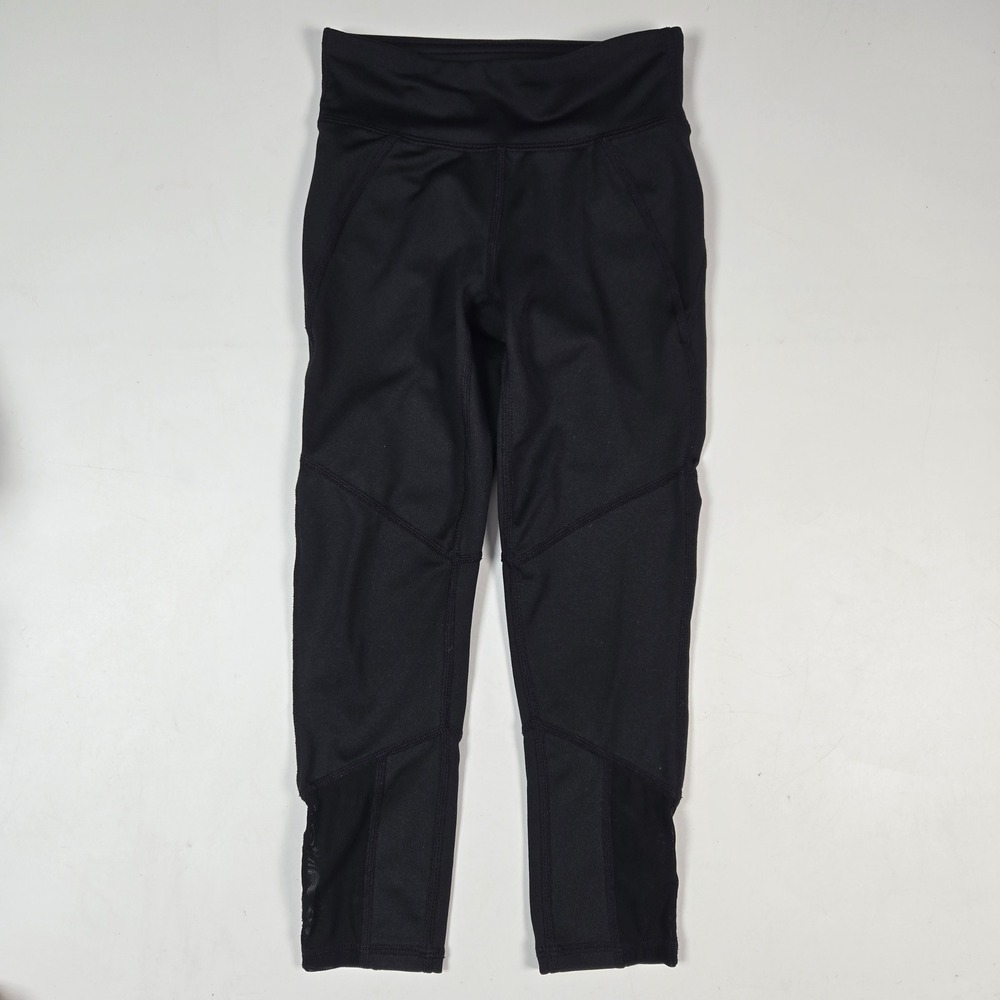 GapFit Leggings Kids XS 4-5 Black Mesh gDry Athletic Capri yoga Pants